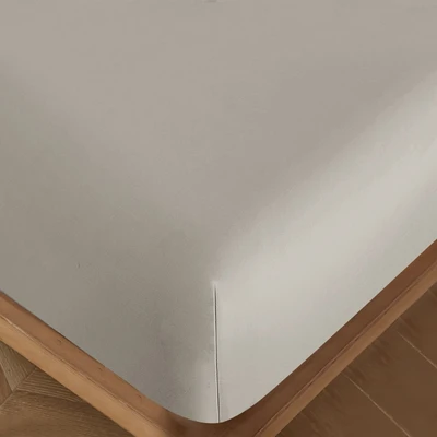 Gambar Informa 100x200 cm Seprai Single Katun Fitted - Cokelat Muda