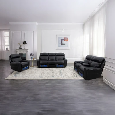 Gambar Cheers Marcelo Set Sofa Recliner - Hitam