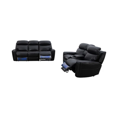 Gambar Cheers Marcelo Set Sofa Recliner 2 & 3 Seater - Hitam