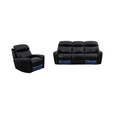 Gambar Cheers Marcelo Set Sofa Recliner 1 & 3 Seater - Hitam