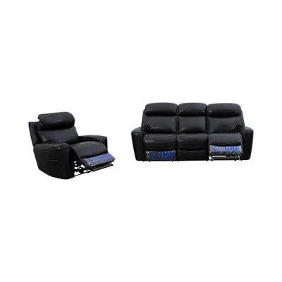 Gambar Cheers Marcelo Set Sofa Recliner 1 & 3 Seater - Hitam