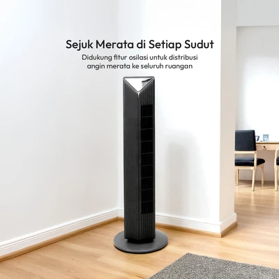 Gambar Krisbow Sync Smart Kipas Angin Berdiri WiFi - Hitam
