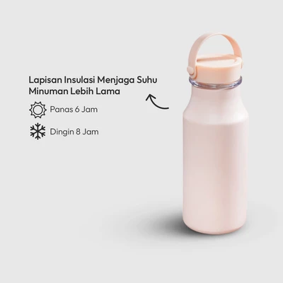 Gambar Appetite Lindsey Botol Vacuum Flask Stainless Steel 500 ml - Pink