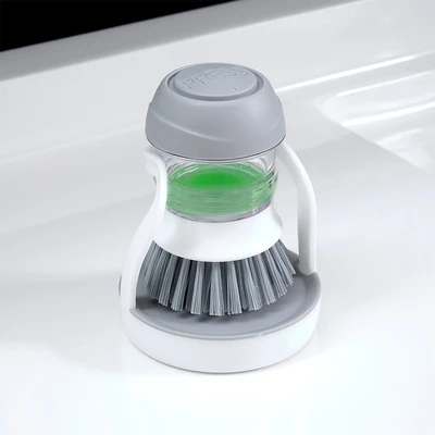 Gambar Proclean Set Sikat Piring Dengan Dispenser Sabun - Putih/Abu-Abu