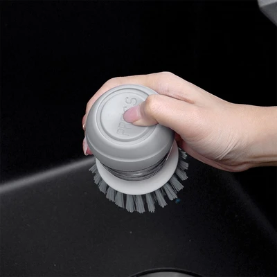Gambar Proclean Set Sikat Piring Dengan Dispenser Sabun - Putih/Abu-Abu