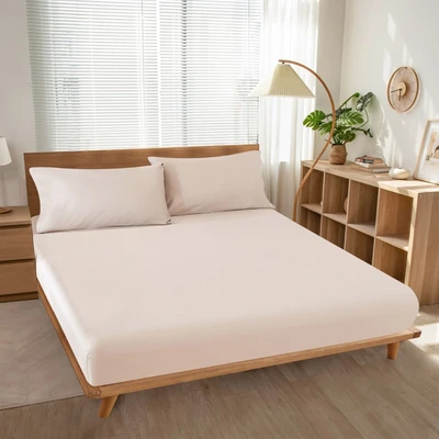 Gambar Informa 180x200 cm Seprai King Katun Soft Fitted - Pink