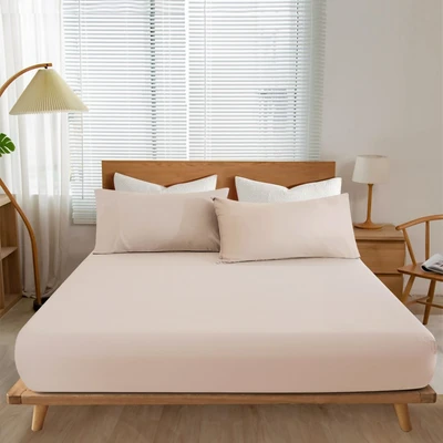Gambar Informa 180x200 cm Seprai King Katun Soft Fitted - Pink