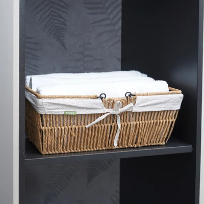Gambar Stora Keranjang Penyimpanan Dengan Handle 40x29x15 cm - Cokelat