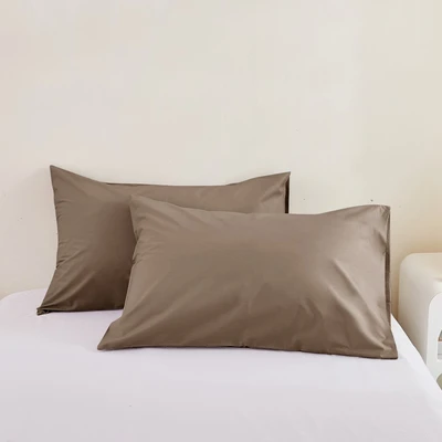 Gambar Informa 50x75 cm Set 2 Pcs Sarung Bantal Katun - Cokelat Tua