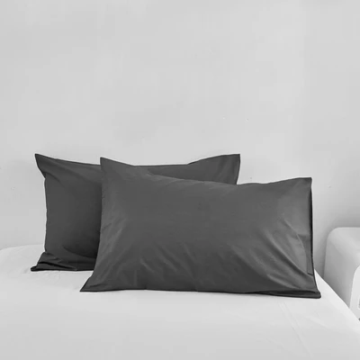 Gambar Informa 50x75 cm Set 2 Pcs Sarung Bantal Katun - Abu-Abu
