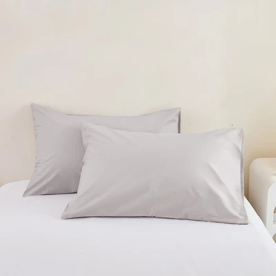 Gambar Informa 50x75 cm Set 2 Pcs Sarung Bantal Katun - Abu-Abu Warm