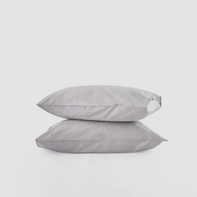 Gambar Informa 50x75 cm Set 2 Pcs Sarung Bantal Katun - Abu-Abu Warm