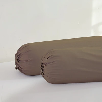 Gambar Informa 37x102 cm Set 2 Pcs Sarung Guling Katun - Cokelat Tua
