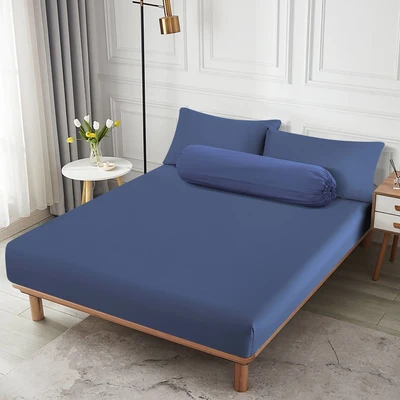 Gambar Informa 37x102 cm Set 2 Pcs Sarung Guling Katun - Biru Tua