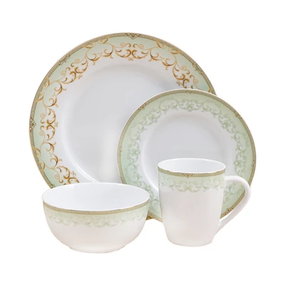 Gambar Delicia Mahrajan Perlengkapan Makan Porcelain Set 16 pcs - Putih