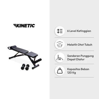Gambar Kinetic Dumbbell Bench Multifungsi - Hitam