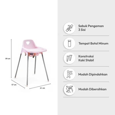 Gambar Informa Torry Deux Kursi Makan Bayi - Pink