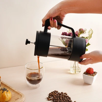 Gambar Culinart Teko Kopi French Press Borosilicate 1 Liter - Hitam