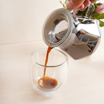 Gambar Culinart Smokey Teko Kopi Kaca Borosilikat 400 ml - Abu-Abu
