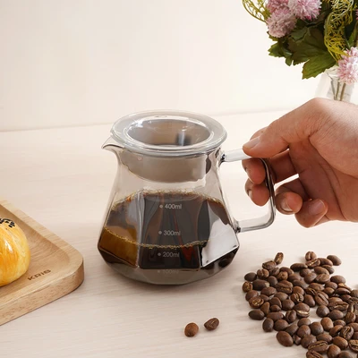 Gambar Culinart Smokey Teko Kopi Kaca Borosilikat 400 ml - Abu-Abu