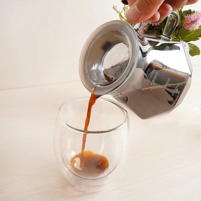 Gambar Culinart Smokey Teko Kopi Kaca Borosilikat 600 ml - Abu-Abu