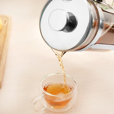 Gambar Culinart Teko Kopi Kaca Borosilikat French Press 1 Liter - Silver