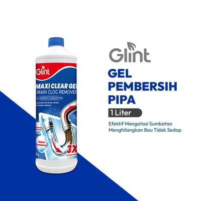 Gambar Glint Maxi Clear Cairan Gel Pembersih Pipa Saluran Pembuangan 1 ltr