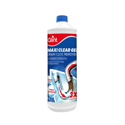 Gambar Glint Maxi Clear Cairan Gel Pembersih Pipa Saluran Pembuangan 1 ltr
