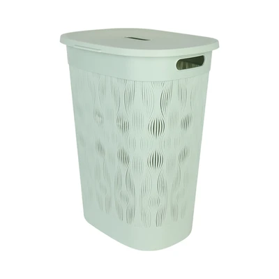 Gambar Stora Hamper Keranjang Laundry Leaves 44x34.5x57 cm - Hijau