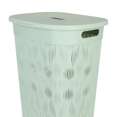 Gambar Stora Hamper Keranjang Laundry Leaves 44x34.5x57 cm - Hijau