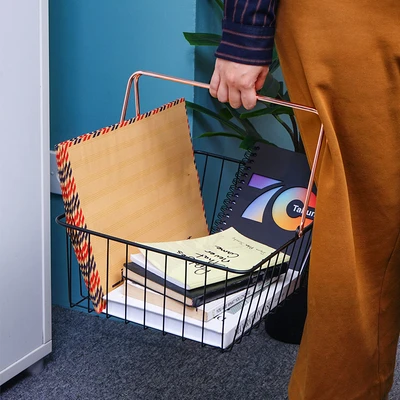 Gambar Stora Keranjang Penyimpanan Dengan Handle 44x32x15 cm - Hitam