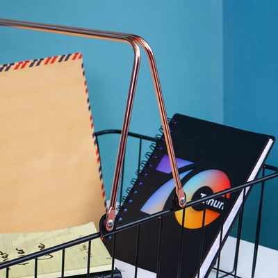 Gambar Stora Keranjang Penyimpanan Dengan Handle 44x32x15 cm - Hitam