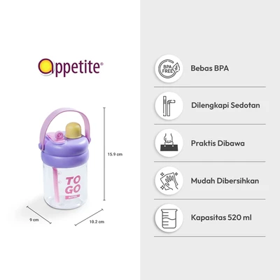 Gambar Appetite Scottie Tumbler Mini Plastik 520 ml - Ungu