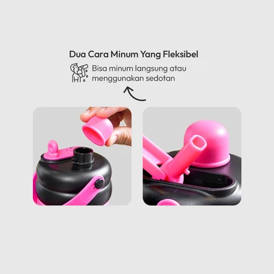 Gambar Appetite Seth Botol Vacuum Flask Stainless Steel 450 ml - Pink