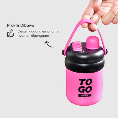 Gambar Appetite Seth Botol Vacuum Flask Stainless Steel 450 ml - Pink