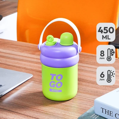 Gambar Appetite Seth Botol Vacuum Flask Stainless Steel 450 ml - Hijau