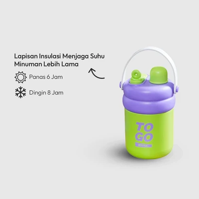 Gambar Appetite Seth Botol Vacuum Flask Stainless Steel 450 ml - Hijau