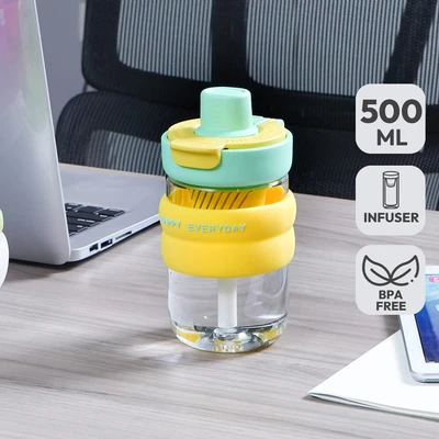 Gambar Appetite Sena Tumbler Mini Tritan Dengan Sedotan 500 ml - Kuning