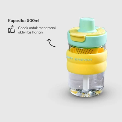 Gambar Appetite Sena Tumbler Mini Tritan Dengan Sedotan 500 ml - Kuning
