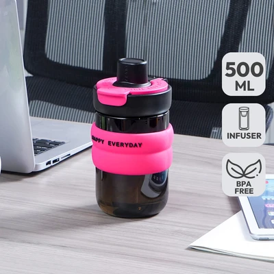 Gambar Appetite Sena Tumbler Mini Tritan Dengan Sedotan 500 ml - Hitam