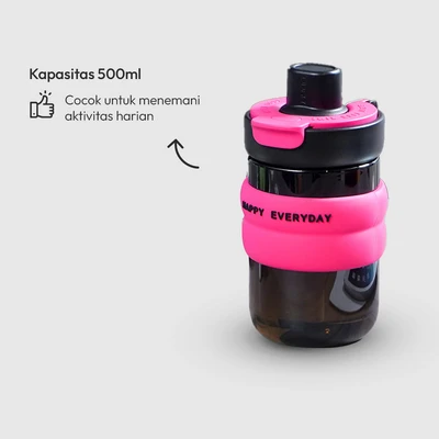 Gambar Appetite Sena Tumbler Mini Tritan Dengan Sedotan 500 ml - Hitam