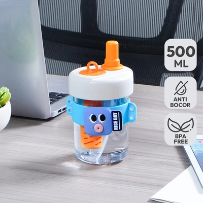 Gambar Appetite Shaylie Tumbler Mini Tritan Dengan Sedotan 500 ml - Putih
