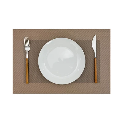 Gambar Forhom Tatakan Piring PVC 30x45 cm Set 4 pcs - Cokelat Tua