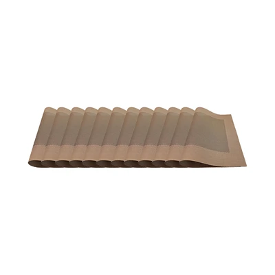 Gambar Forhom Tatakan Piring PVC 30x45 cm Set 4 pcs - Cokelat Tua