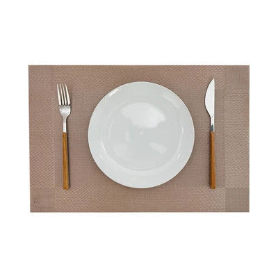 Gambar Forhom Tatakan Piring PVC 30x45 cm Set 4 pcs - Cokelat Luxury