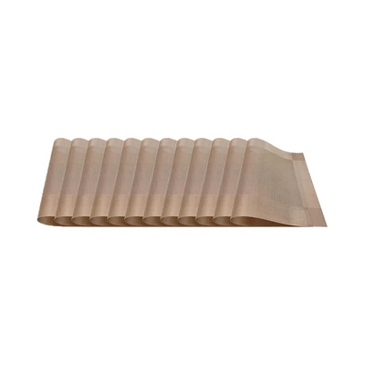Gambar Forhom Tatakan Piring PVC 30x45 cm Set 4 pcs - Cokelat Luxury