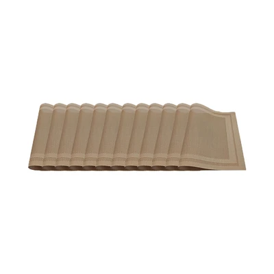 Gambar Forhom Tatakan Piring PVC 30x45 cm Set 4 pcs - Cokelat Muda