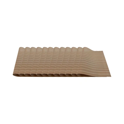 Gambar Forhom Tatakan Piring PVC Stripe 30x45 cm Set 4 pcs - Krem