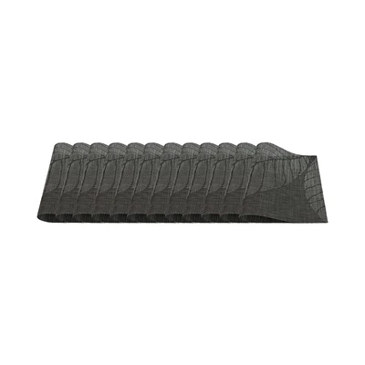 Gambar Forhom Tatakan Piring PVC Leaf 30x45 cm Set 4 pcs - Hitam
