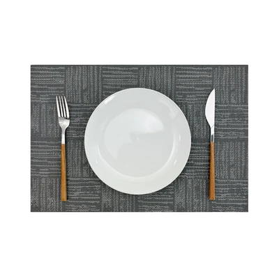 Gambar Forhom Tatakan Piring PVC 30x45 cm Set 4 pcs - Hitam